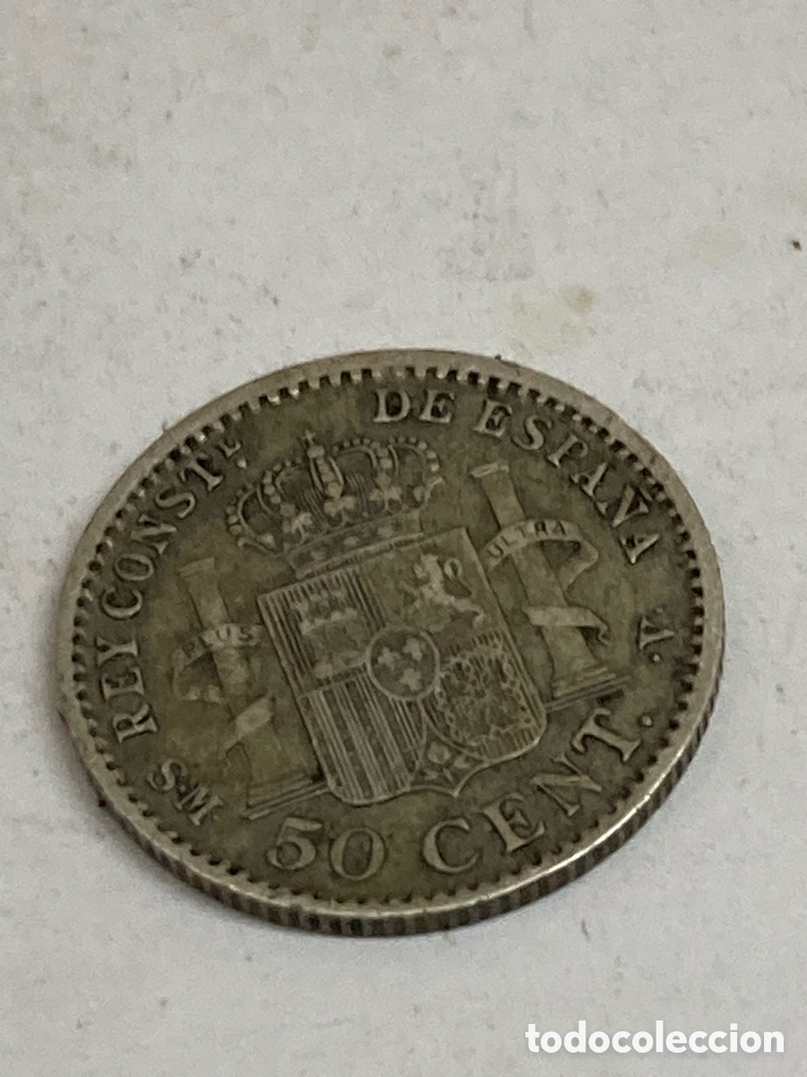 Monedas de Espa&ntilde;a: Moneda de plata 50 cent 1904 J51 - Foto 2