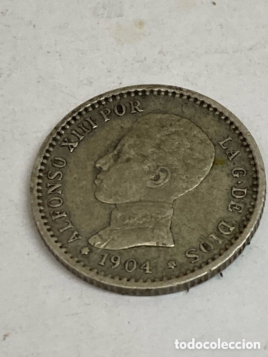 Coins of Spain: Moneda de plata 50 cent 1904 J51