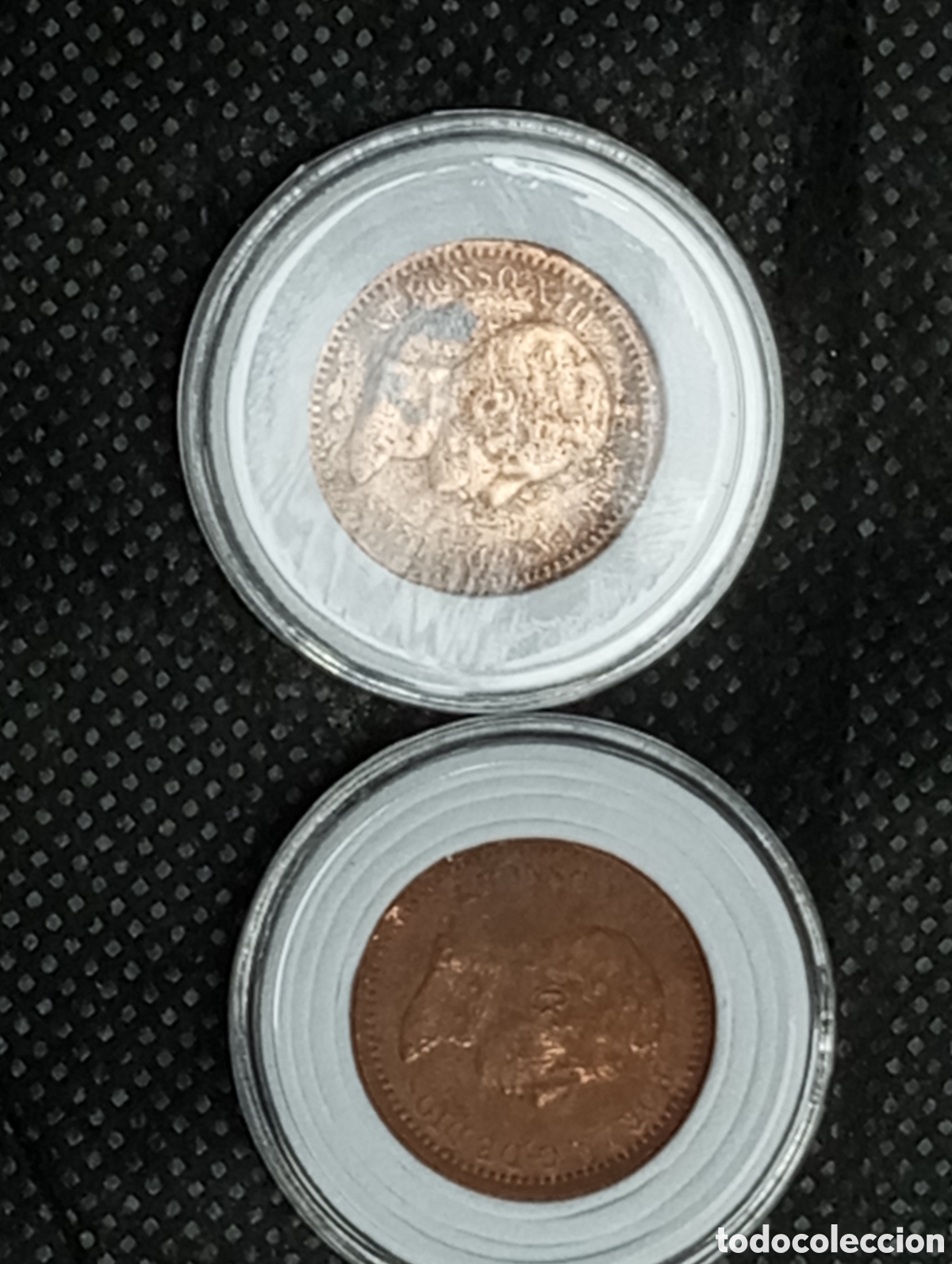 Monedas de Espa&ntilde;a: Dos monedas de 2 c&eacute;ntimos de Alfonso XIII 1904