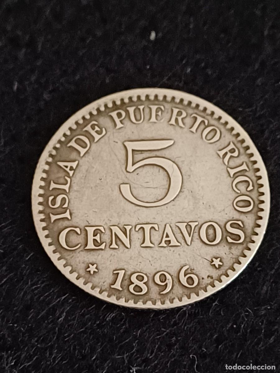 Monedas de Espa&ntilde;a: MONEDA DE PLATA DE 5 CENTAVOS DE PESO ALFONSO XIII (PUERTO RICO) A&Ntilde;O 1896