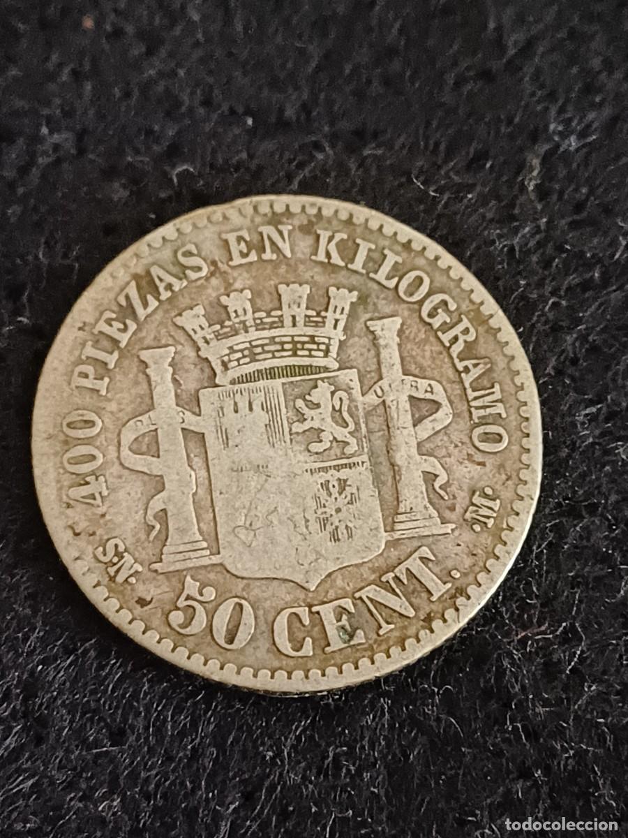 Monedas de Espa&ntilde;a: MONEDA DE PLATA DE 50 C&Eacute;NTIMOS GOBIERNO PROVISIONAL 1869