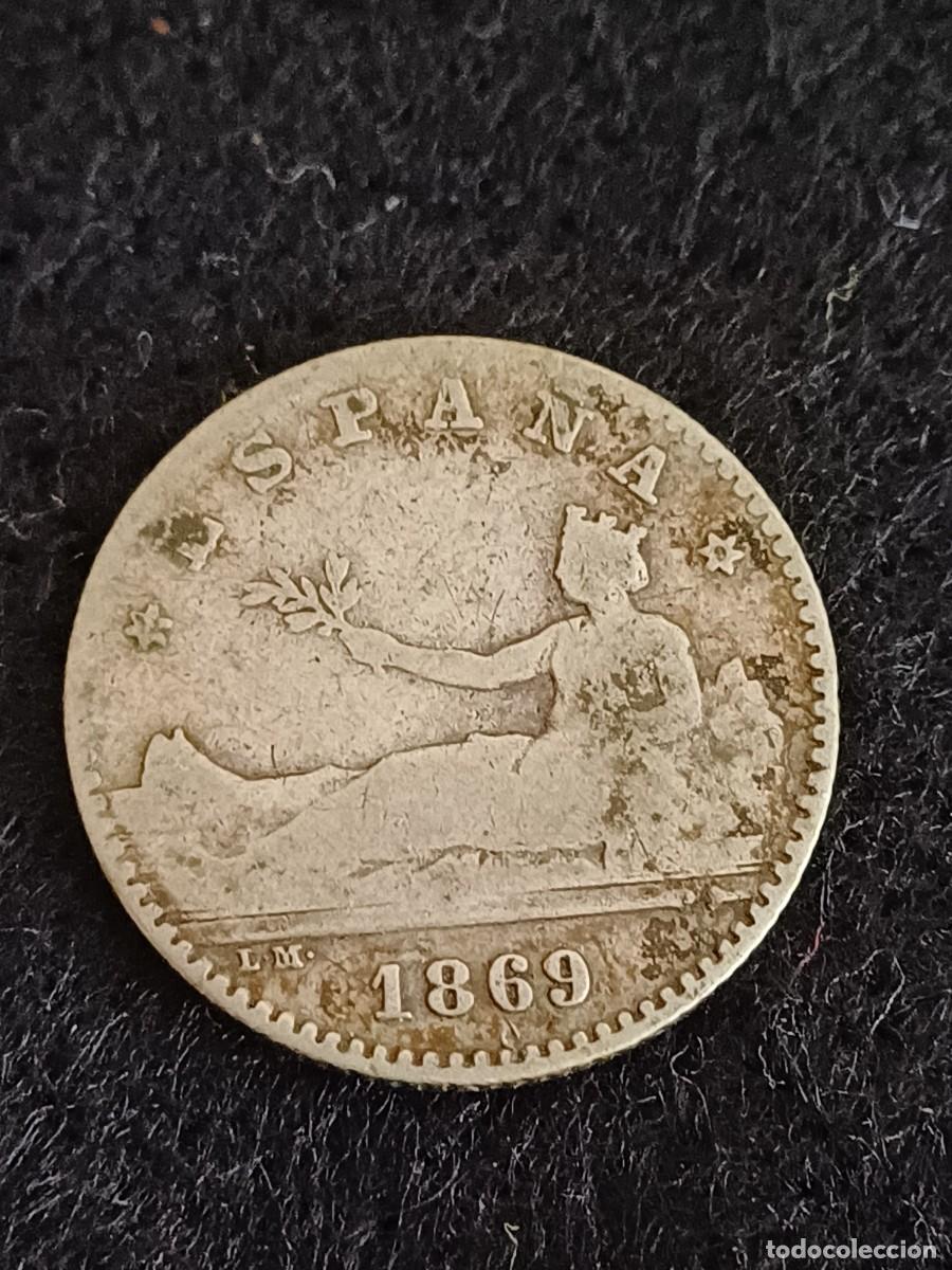 Monedas de Espa&ntilde;a: MONEDA DE PLATA DE 50 C&Eacute;NTIMOS GOBIERNO PROVISIONAL 1869 - Foto 2