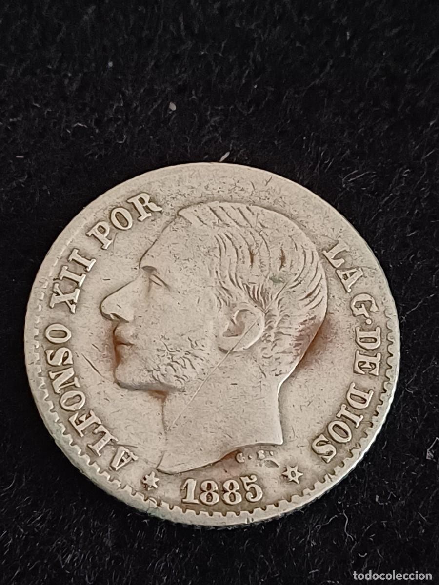 Monedas de Espa&ntilde;a: MONEDA DE PLATA DE 50 C&Eacute;NTIMOS ALFONSO XII 1885