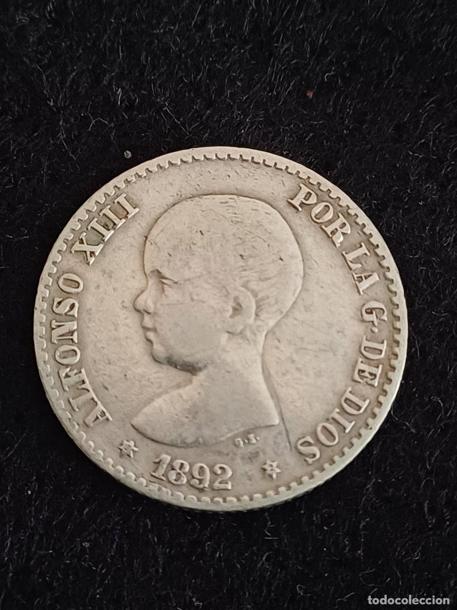 Monedas de Espa&ntilde;a: MONEDA DE PLATA DE 50 C&Eacute;NTIMOS ALFONSO XIII 1892