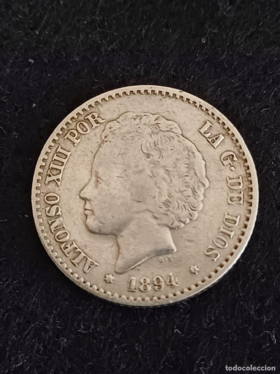 Moedas de Espanha: MONEDA DE PLATA DE 50 C&Eacute;NTIMOS ALFONSO XIII 1894