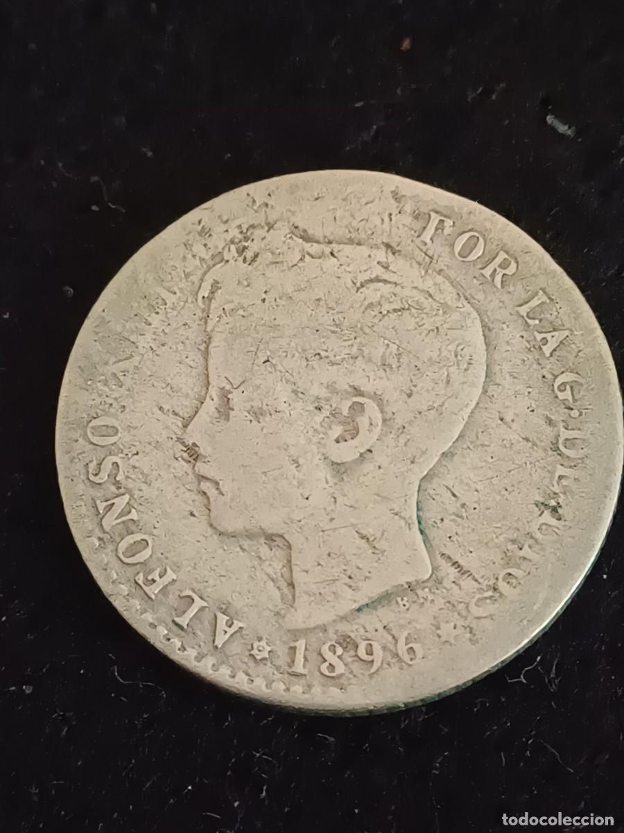 Monedas de Espa&ntilde;a: MONEDA DE PLATA DE 50 C&Eacute;NTIMOS ALFONSO XIII 1896
