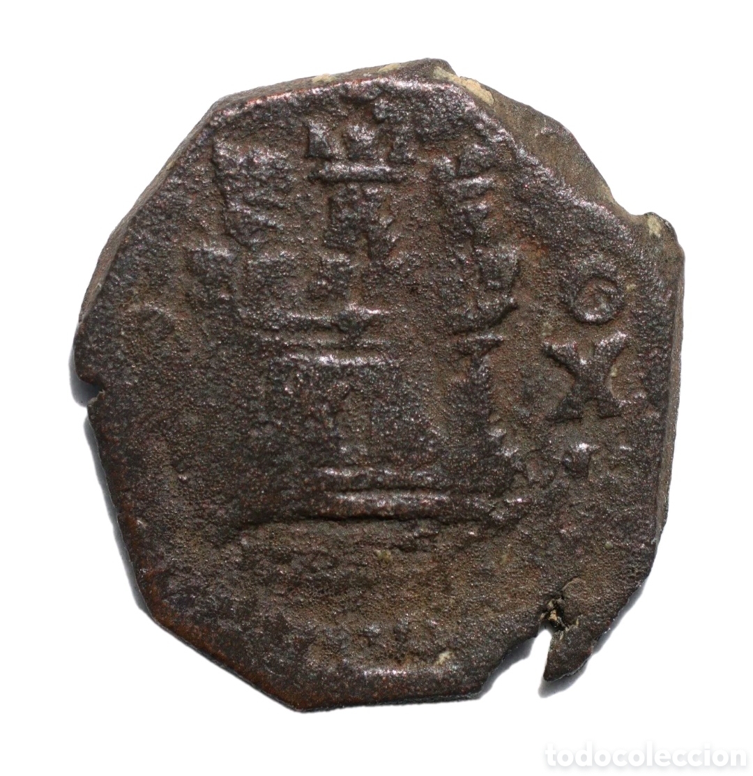 Monedas de Espa&ntilde;a: BLANCA FELIPE II CUENCA X - Foto 2