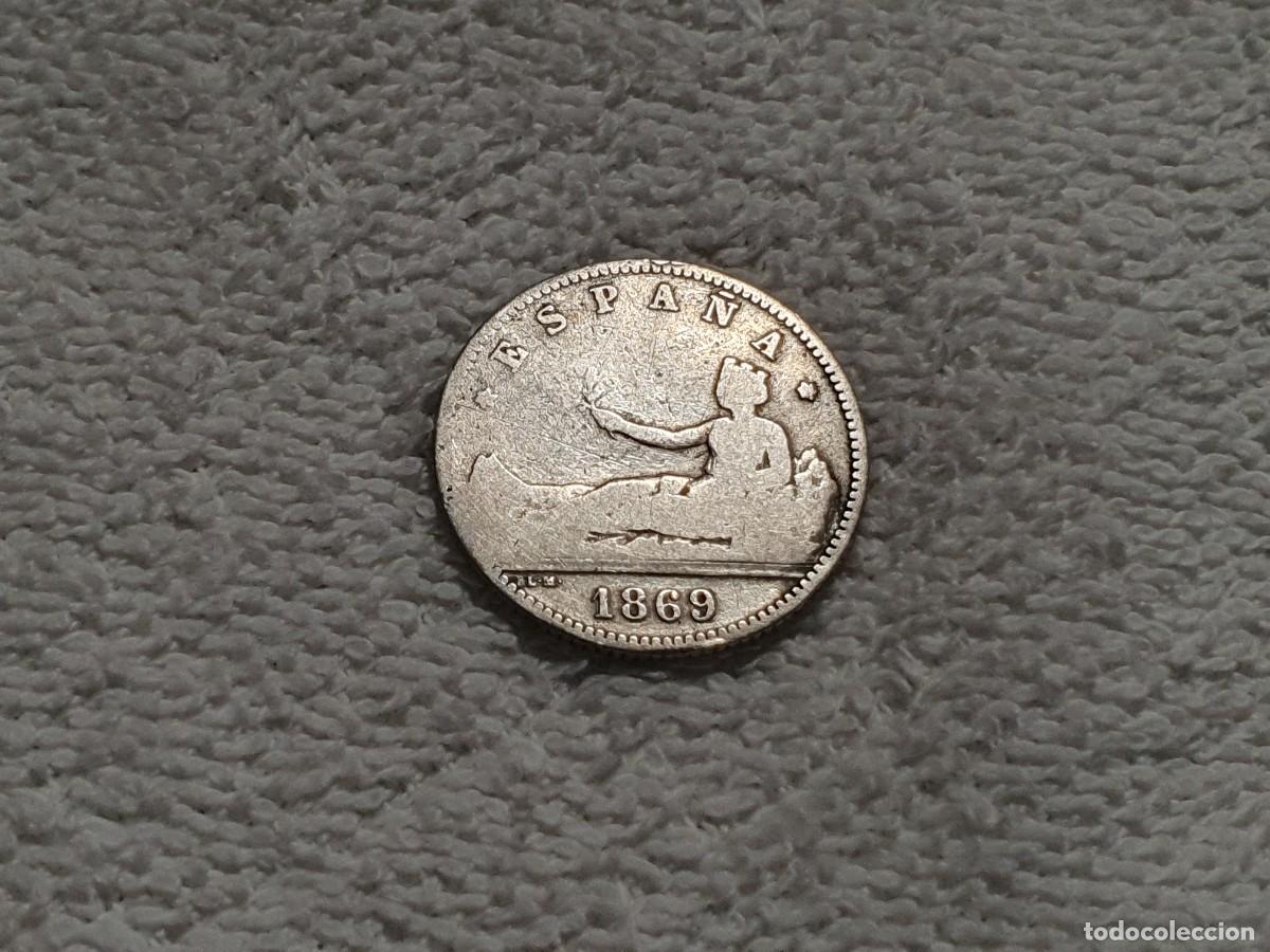 Monete da Spagna: Moneda 1 peseta 1869 &rdquo;espa&ntilde;a&rdquo; plata - muy escasa