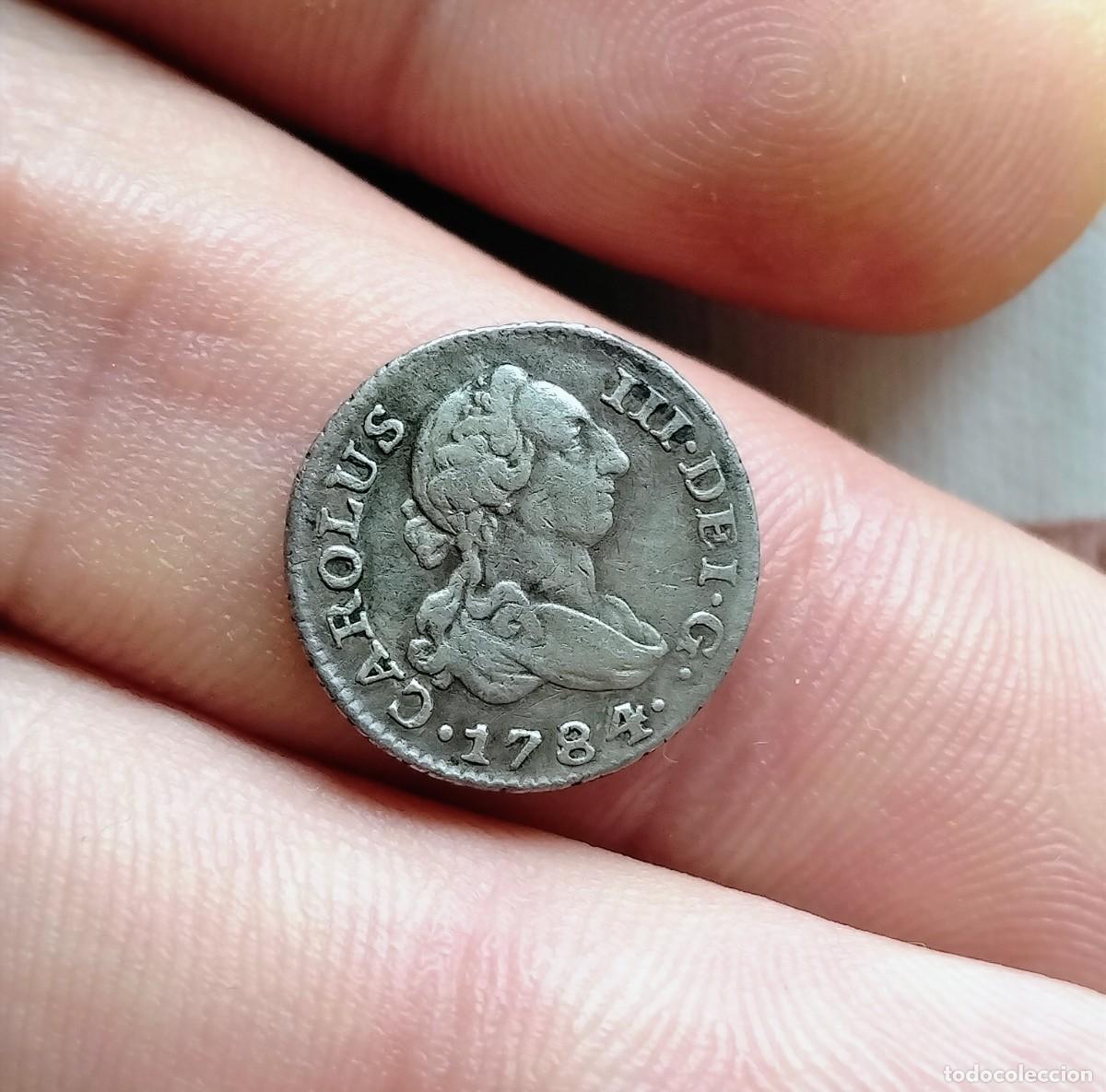 Monedas de Espa&ntilde;a: Carlos III 1/2 real 1784 Madrid JD