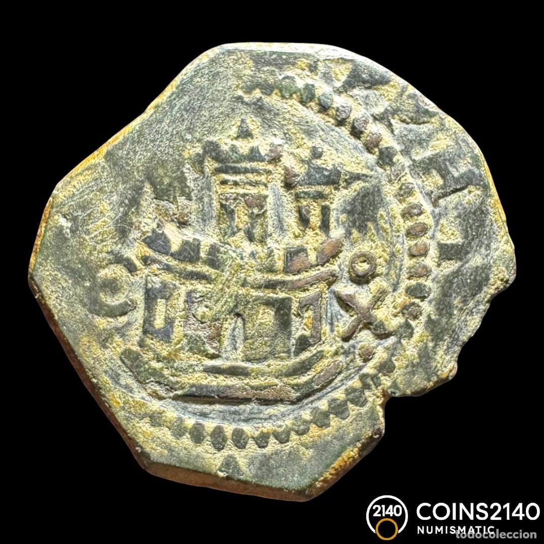 Monedas de Espa&ntilde;a: Felipe II (1566-1598). 2 maraved&iacute;s. S/F. Cuenca. X. (AC-56). (Jarabo-Sanahuja-A92). 3,55g.