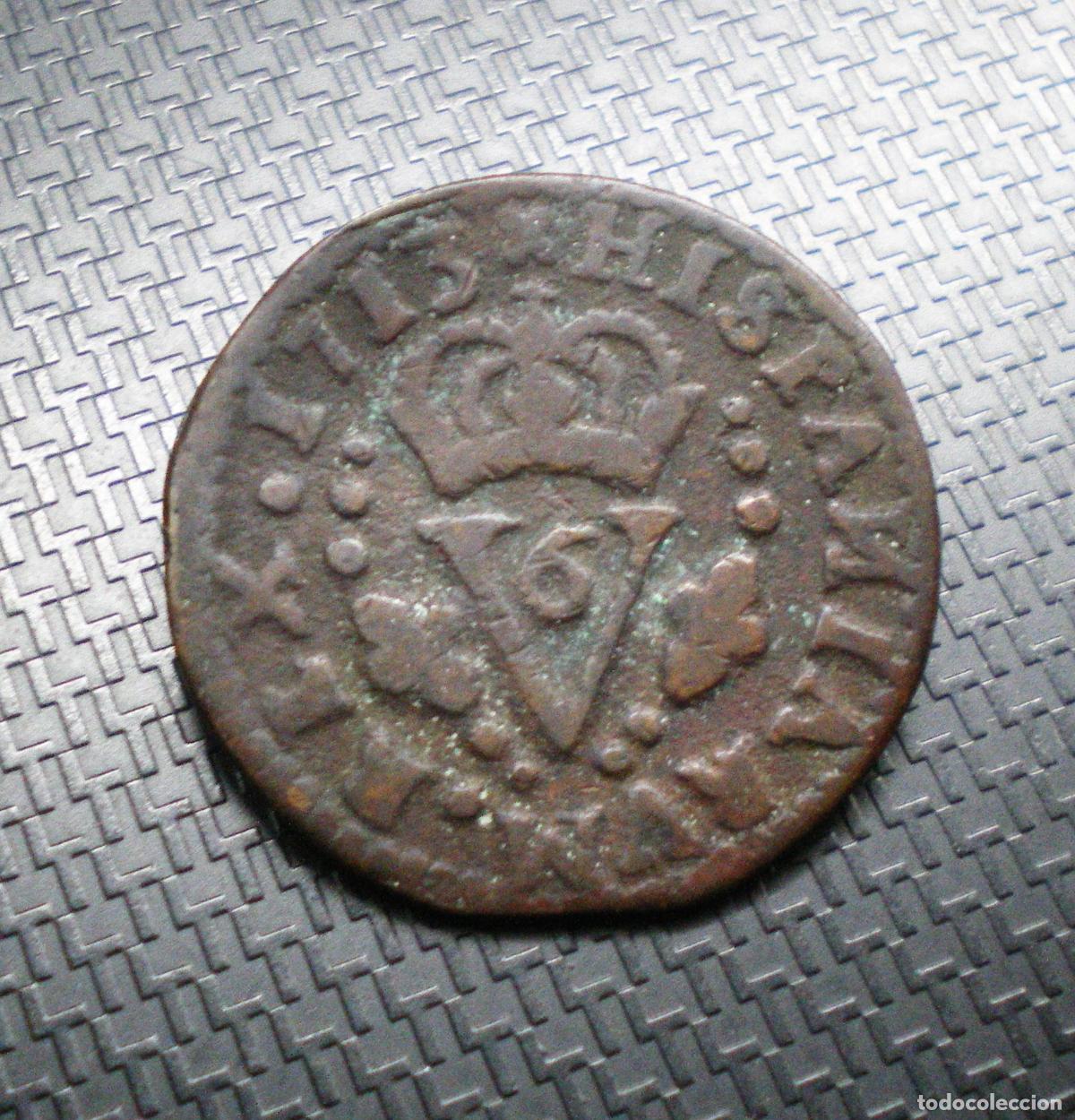Monedas de Espa&ntilde;a: FELIPE V - VALENCIA - SEISENO (6 DINEROS) 1713 - MUY RARA