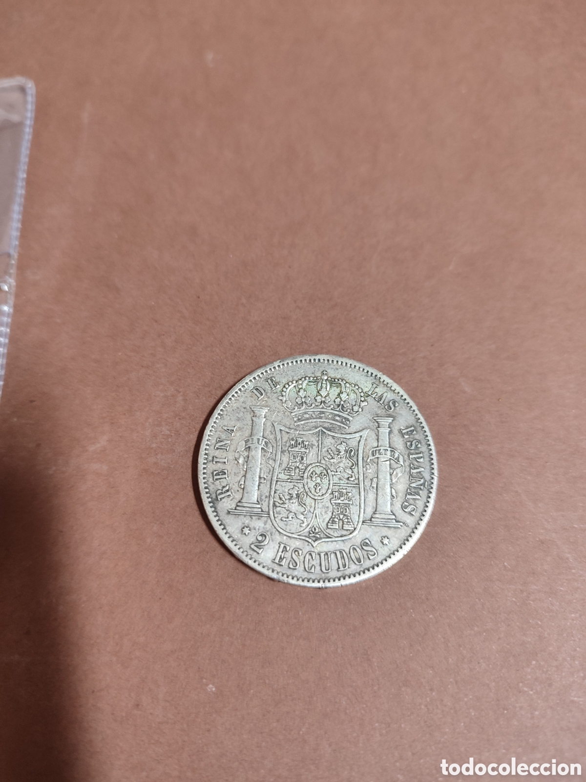 Monedas de Espa&ntilde;a: Moneda de plata de Isabel ll . Dos Escudos - Foto 4