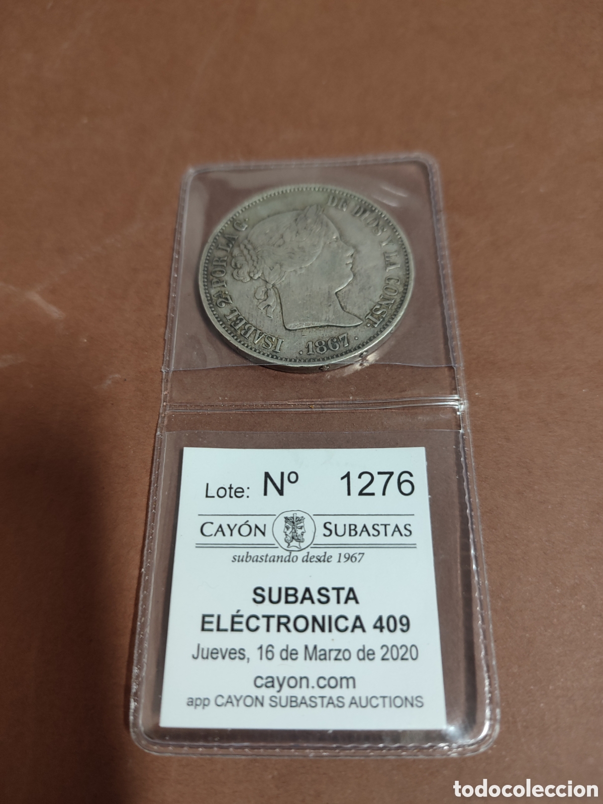 Monedas de Espa&ntilde;a: Moneda de plata de Isabel ll . Dos Escudos - Foto 6