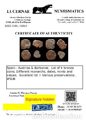 Monedas de Espa&ntilde;a: Lote de 4 monedas de los Austrias. Variados - Foto 3