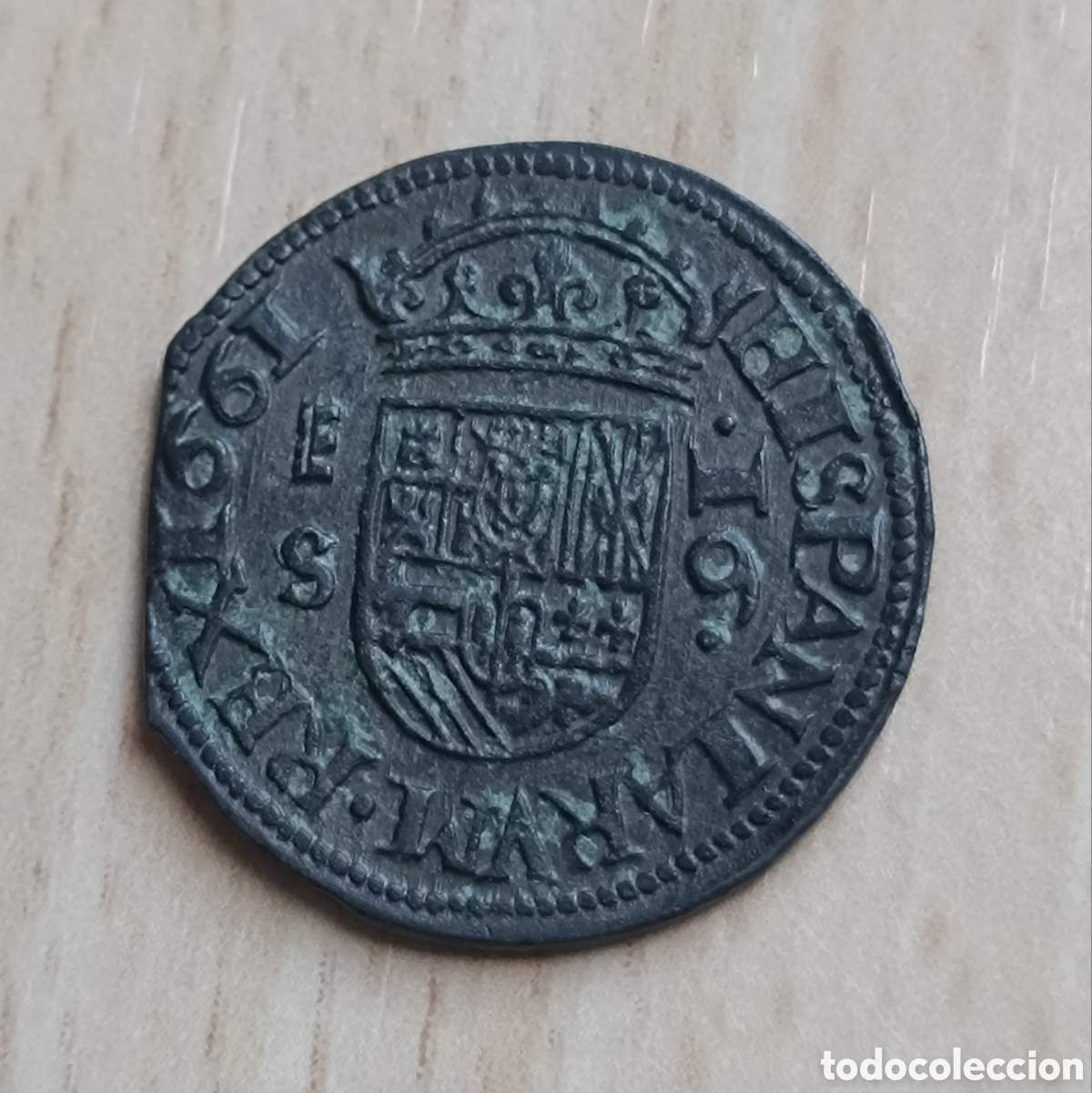 Monedas de Espa&ntilde;a: 16 maraved&iacute;s felipe iv 1661 Segovia