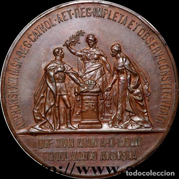 Monedas de Espa&ntilde;a: Alfonso XIII Medalla, Proclamaci&oacute;n del 17 de mayo de 1902