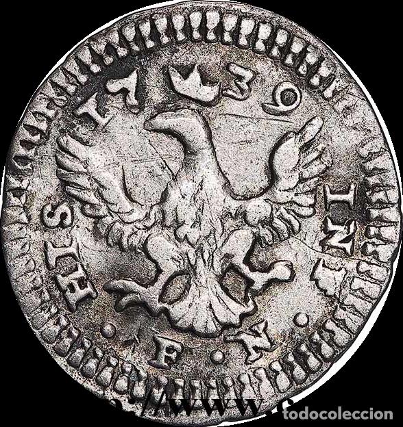 Monedas de Espa&ntilde;a: moneda plata 1/2 tari Carlos III Reino de Sicilia Palermo 1739