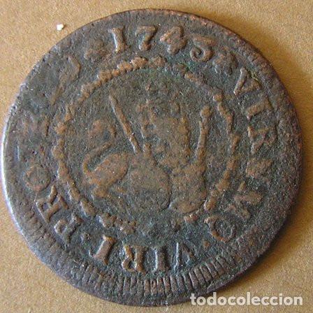 Monedas de Espa&ntilde;a: FELIPE V - 4 MARAVEDIS 1745 CECA DE SEGOVIA - Foto 1