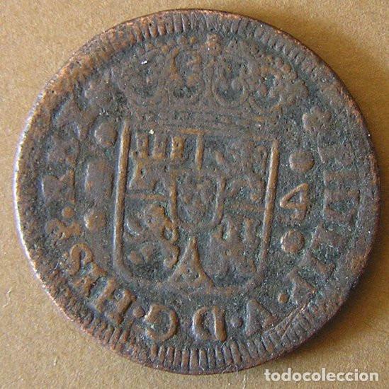 Monedas de Espa&ntilde;a: FELIPE V - 4 MARAVEDIS 1745 CECA DE SEGOVIA - Foto 2