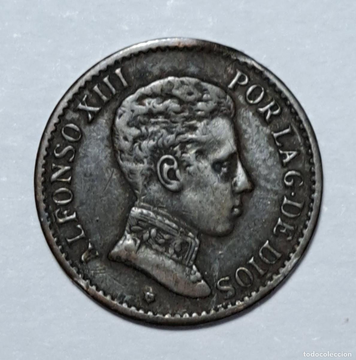 Monedas de Espa&ntilde;a: UN C&Eacute;NTIMO DE ALFONSO XIII 1906 - Foto 2