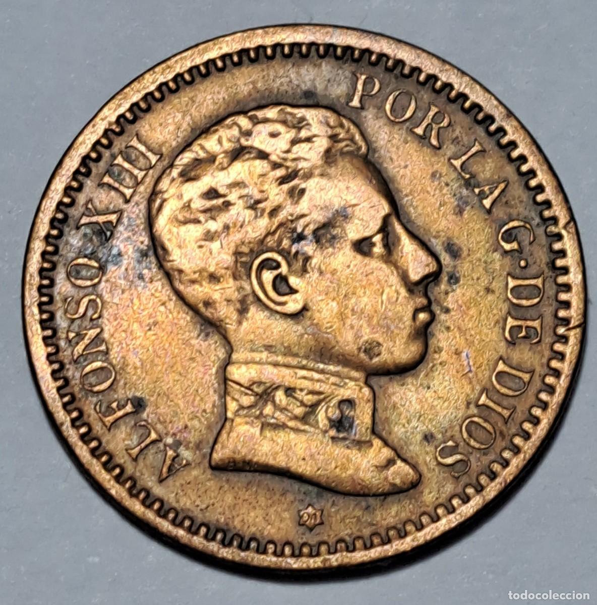Monedas de Espa&ntilde;a: DOS c&eacute;ntimos de Alfonso XIII &ndash; 1904 - Foto 2