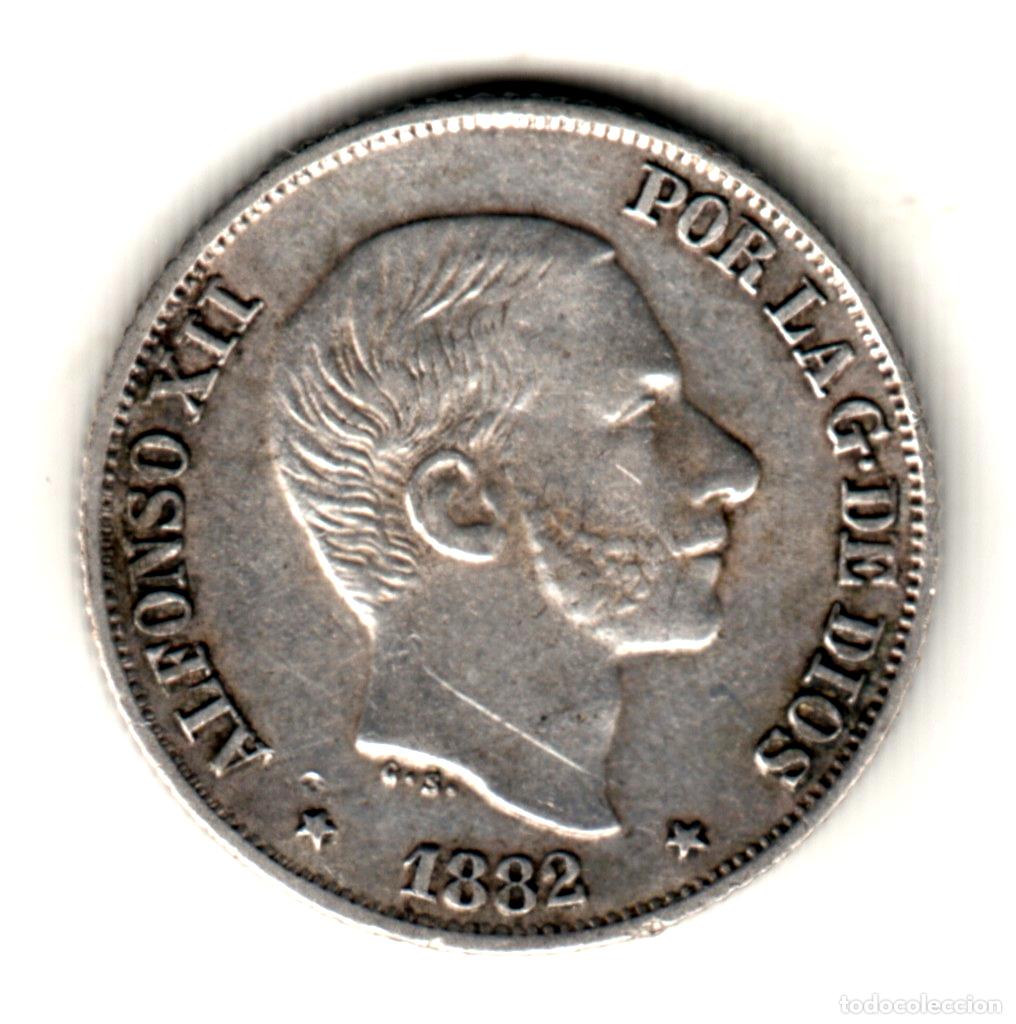 Monedas de Espa&ntilde;a: ESPA&Ntilde;A 10 centavos de peso 1882 Manila ALFONSO XII (Islas Filipinas)