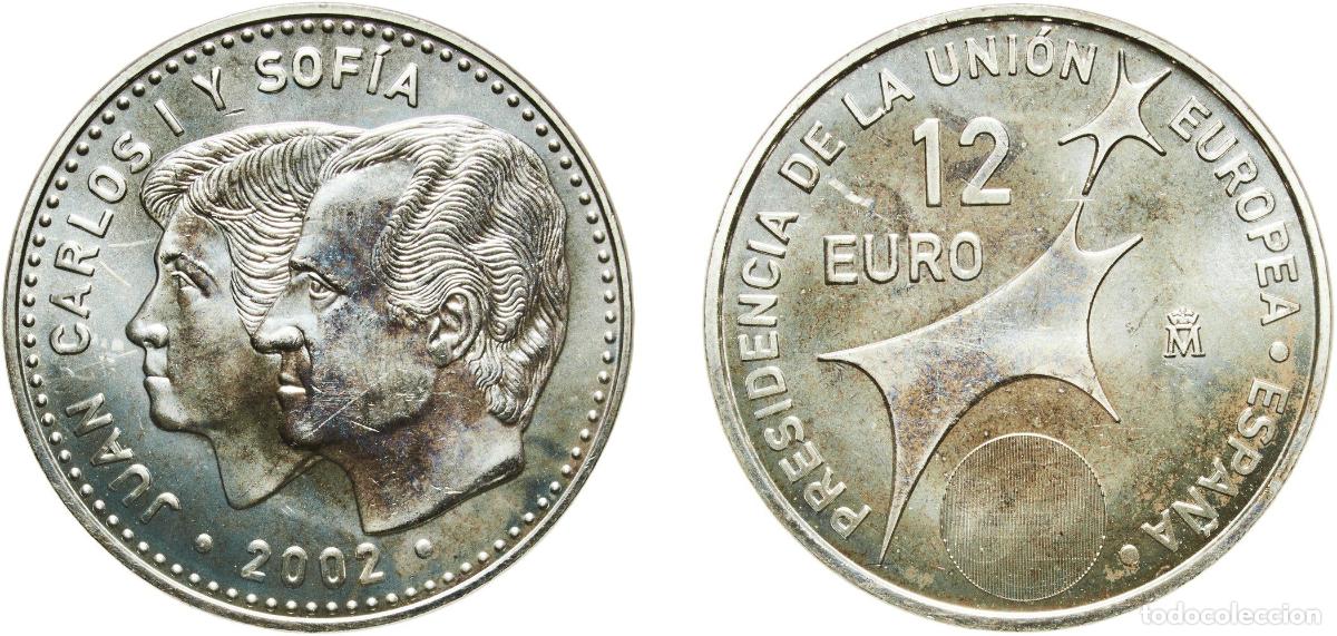 Monedas de Espa&ntilde;a: Spain Kingdom 2002 M 12 Euros - Juan Carlos I (Spanish Presidency) Silver (.925) Madrid Mint (15584
