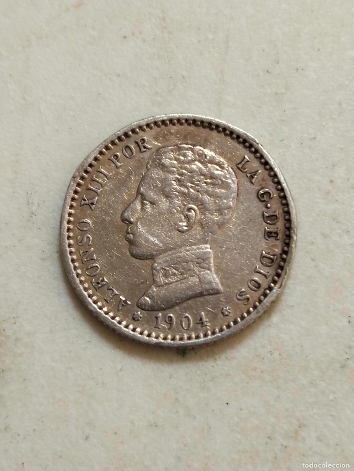 Monedas de Espa&ntilde;a: MONEDA 50 CENT A&Ntilde;O 1904, ALFONSO XIII, ESTRELLAS 0 - 4