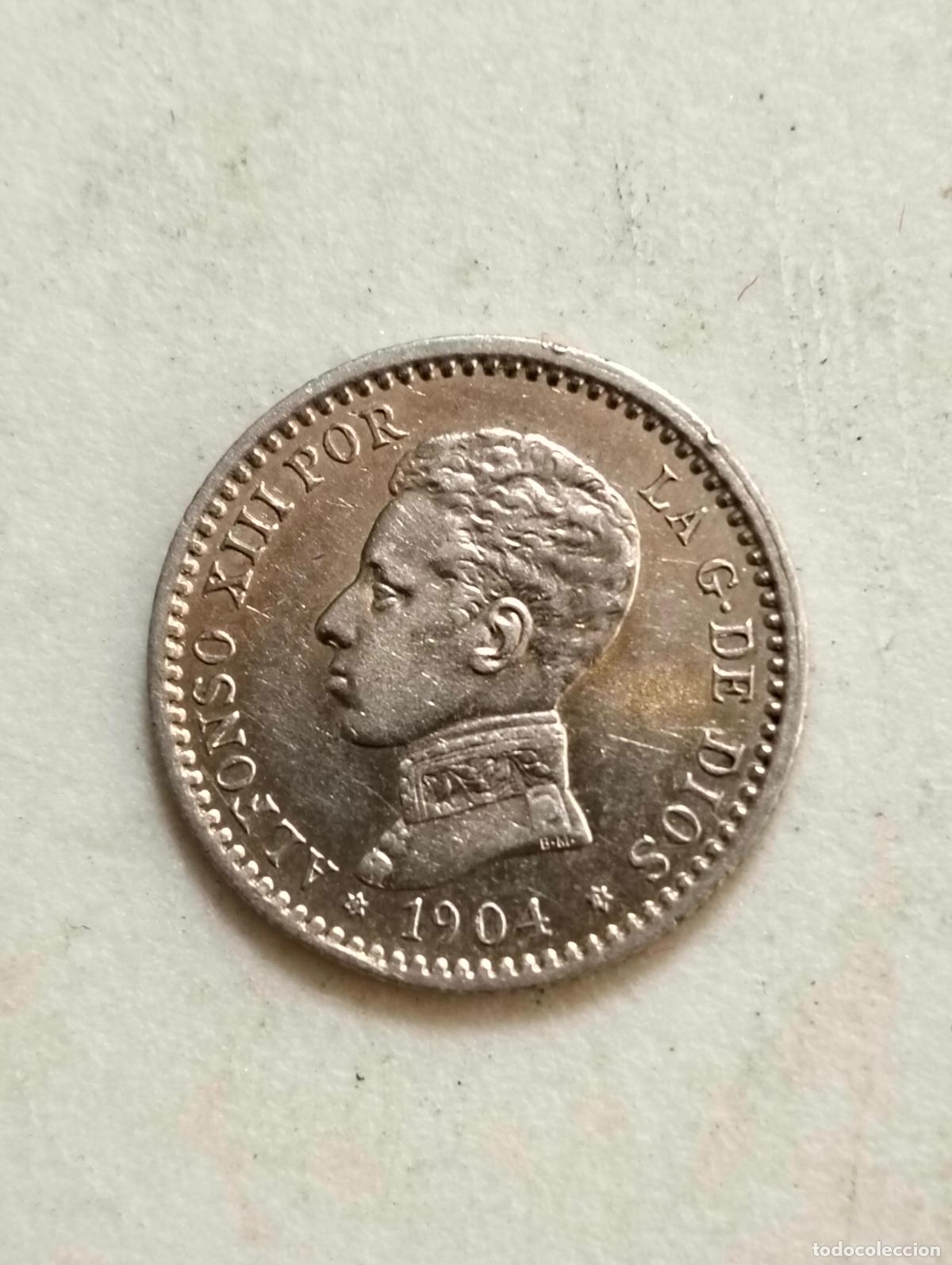 Monedas de Espa&ntilde;a: MONEDA 50 CENT A&Ntilde;O 1904, ALFONSO XIII, ESTRELLAS 0 - 4