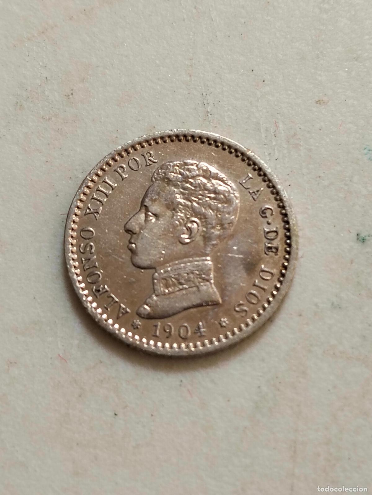 Monedas de Espa&ntilde;a: MONEDA 50 CENT A&Ntilde;O 1904, ALFONSO XIII, ESTRELLAS 0 - 4