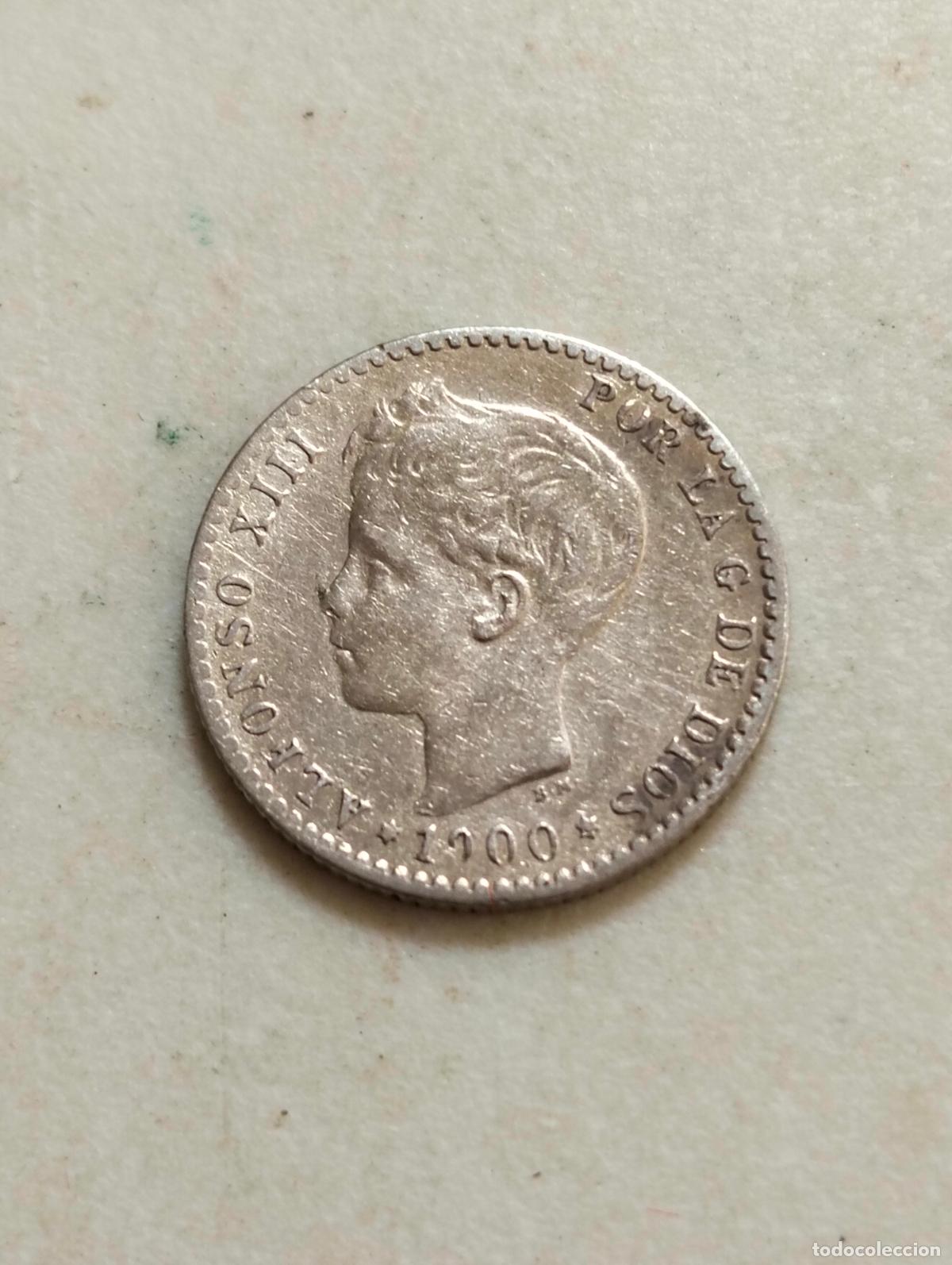 Monedas de Espa&ntilde;a: MONEDA DE PLATA, 50 CENT A&Ntilde;O 1900, ALFONSO XIII - Foto 1