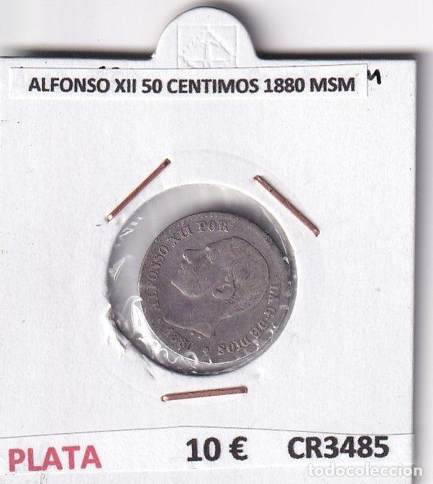 Monedas de Espa&ntilde;a: CR3485 MONEDA ESPA&Ntilde;A ALFONSO XII 50 CENTIMOS 1880 MSM
