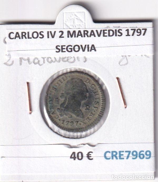 Monedas de Espa&ntilde;a: CRE7969 MONEDA ESPA&Ntilde;A CARLOS IV 2 MARAVEDIS 1797 SEGOVIA