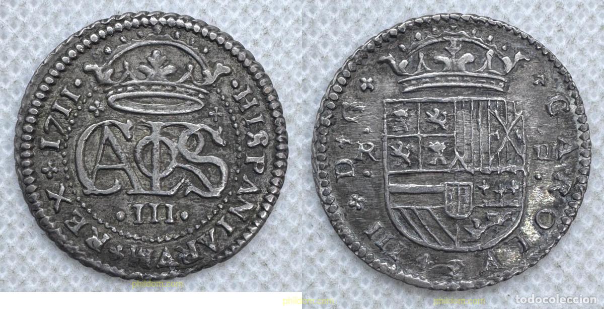 Monedas de Espa&ntilde;a: 5600 ESPA&Ntilde;A 1711 CARLOS III ARCHIDUQUE 1711 2 REALES