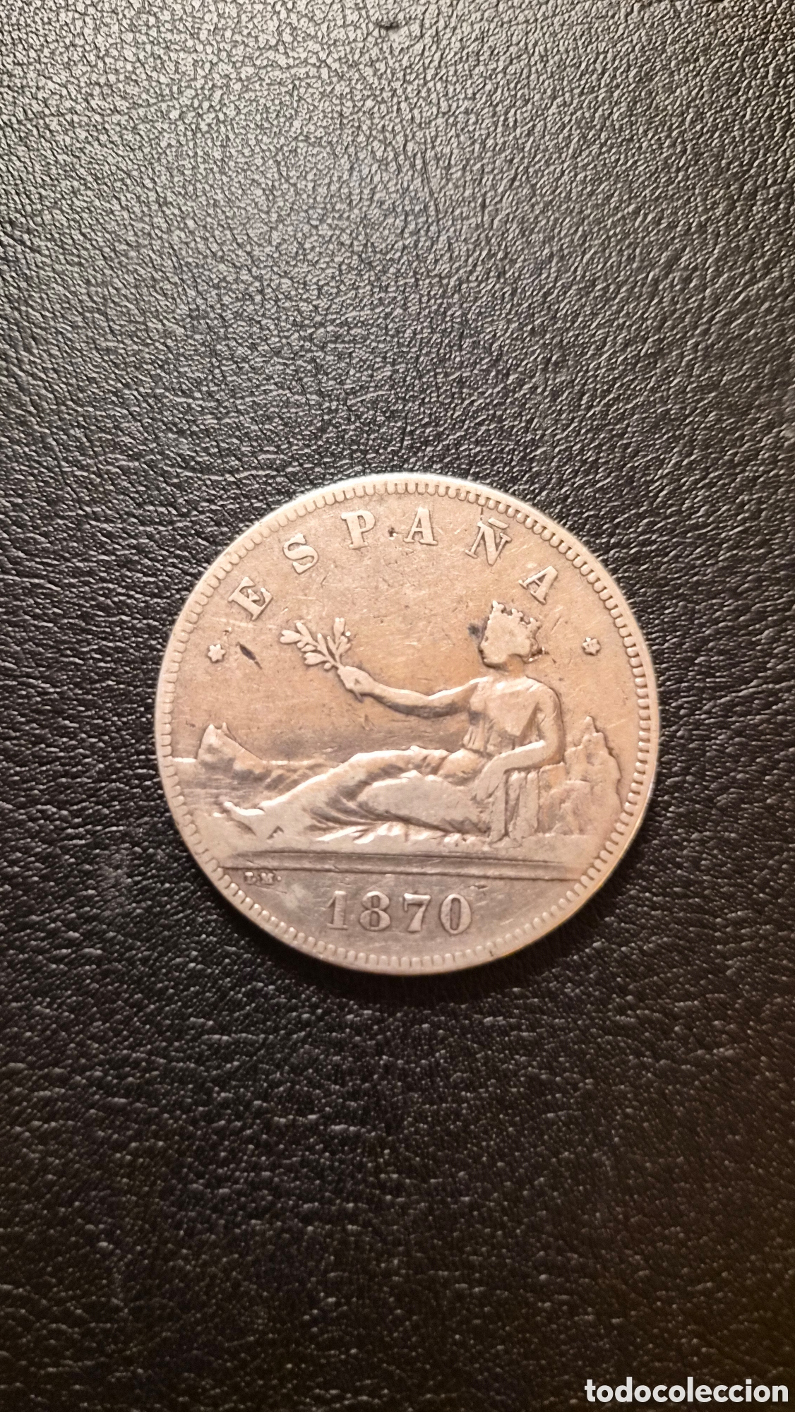 Monedas de Espa&ntilde;a: 5 PESETAS 1870 18-70 GOBIERNO PROVISIONAL &ndash; PLATA 900 &ndash; ESPA&Ntilde;A