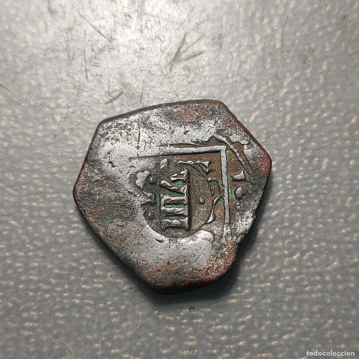Monedas de Espa&ntilde;a: ESPA&Ntilde;A FELIPE IV RESELLO VIII MARAVEDIS 1641 SEVILLA SOBRE 8 MR DE MARTILLO