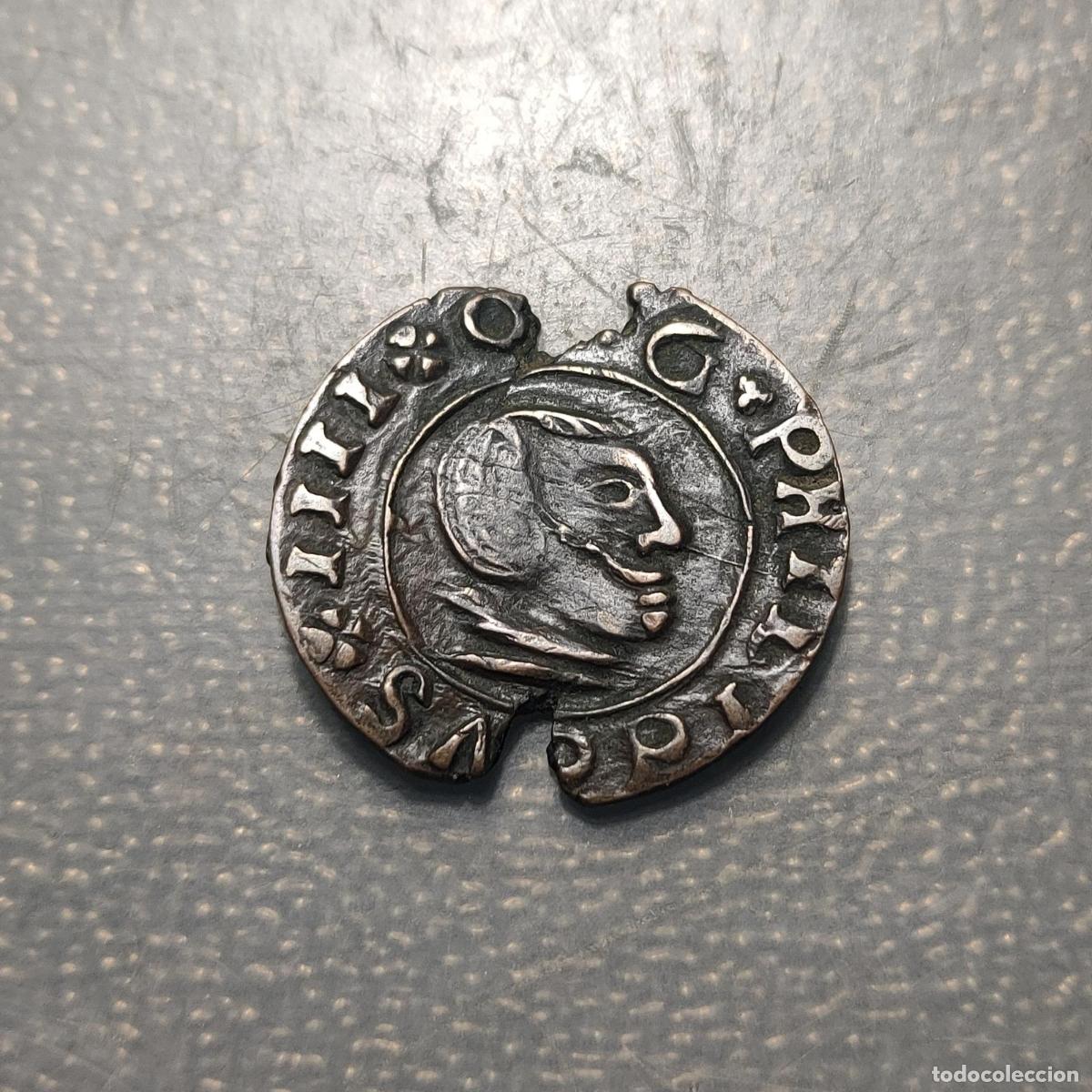 Monedas de Espa&ntilde;a: FALSA DE EPOCA ESPA&Ntilde;A MADRID FELIPE IV 16 MARAVEDIS (1662-1664 S) FALSA DE EPOCA