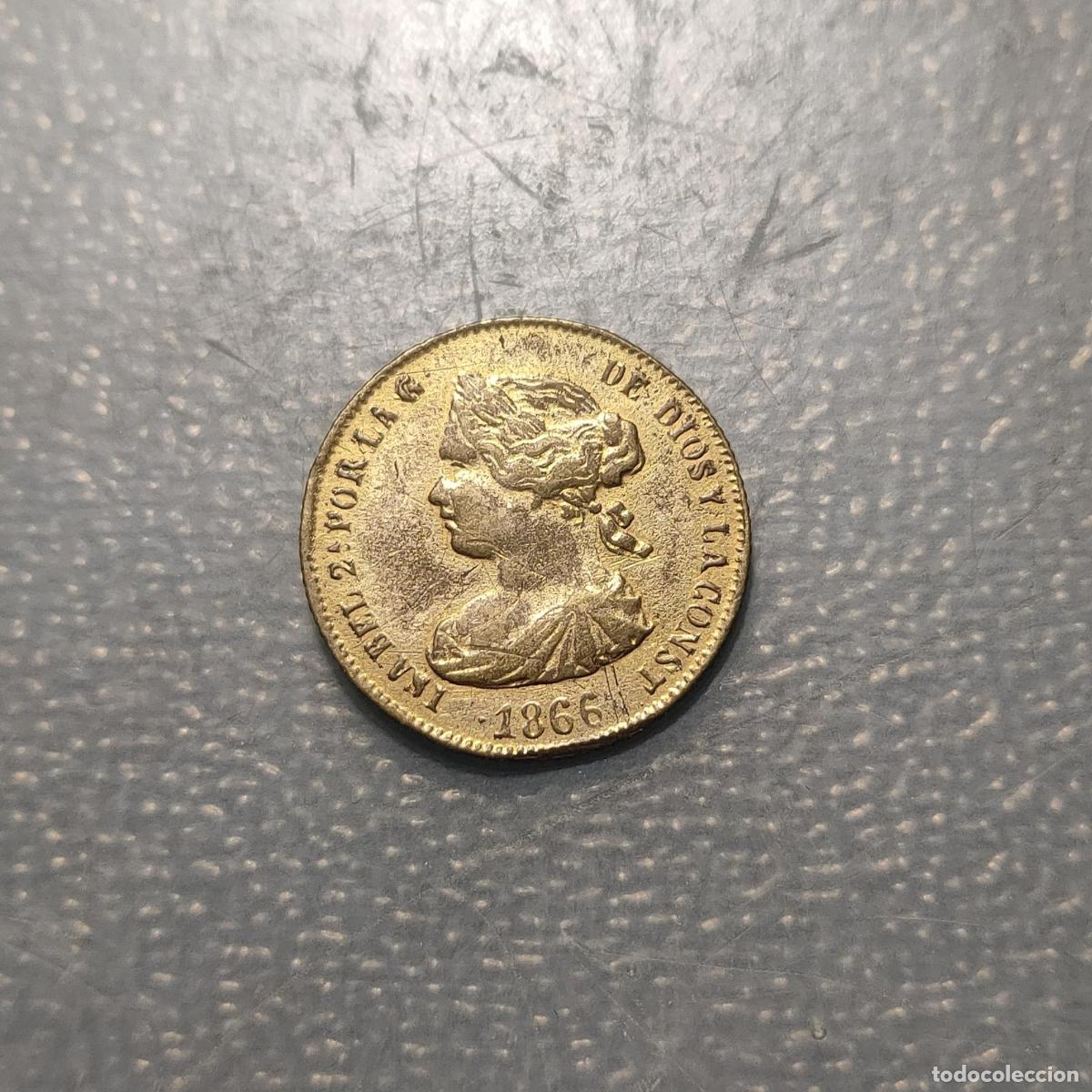 Monedas de Espa&ntilde;a: FALSA DE EPOCA ESPA&Ntilde;A MADRID ISABEL II 4 ESCUDOS 1866 FALSA DE EPOCA