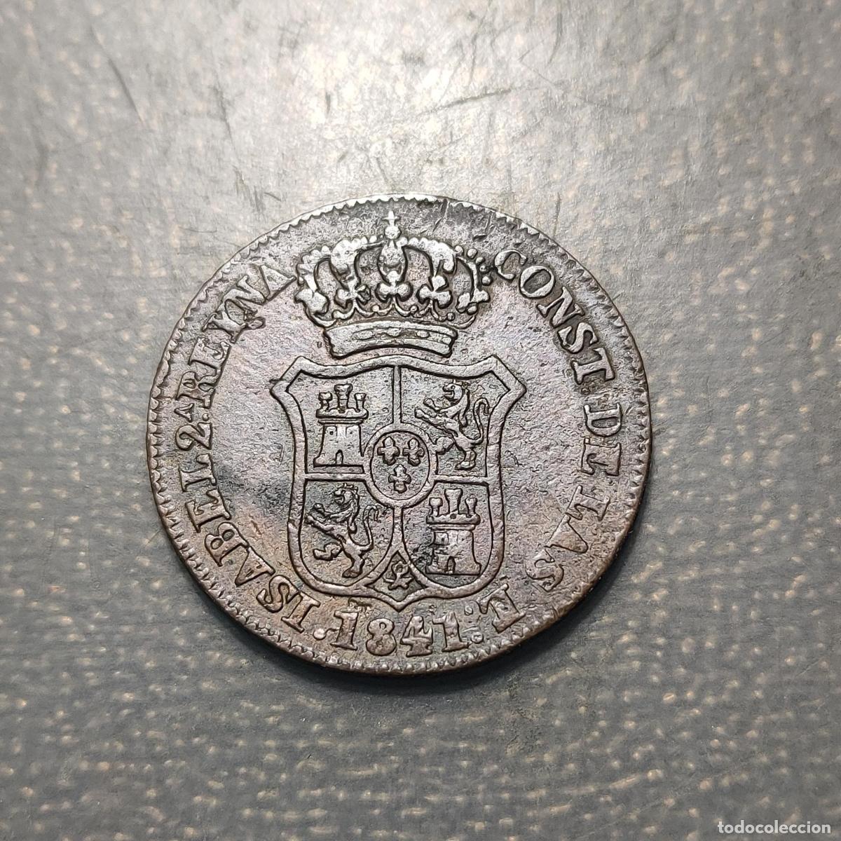 Monedas de Espa&ntilde;a: ESPA&Ntilde;A BARCELONA ISABEL II 3 CUARTOS 1841