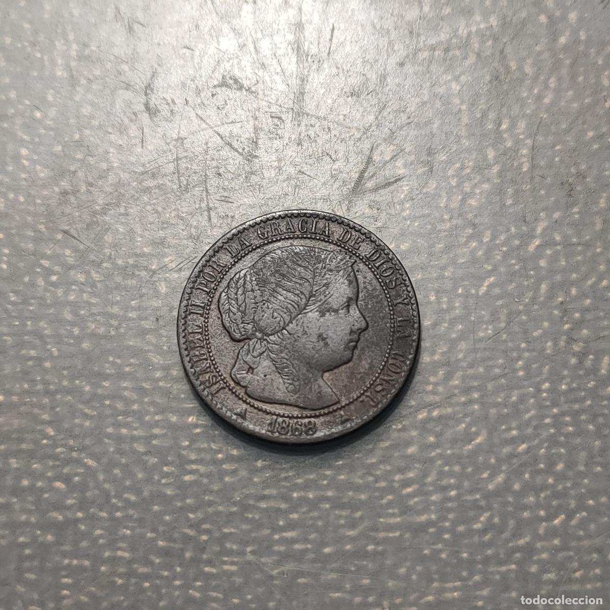 Monedas de Espa&ntilde;a: ESPA&Ntilde;A SEGOVIA ISABEL II 1 CENTIMO DE ESCUDO 1868