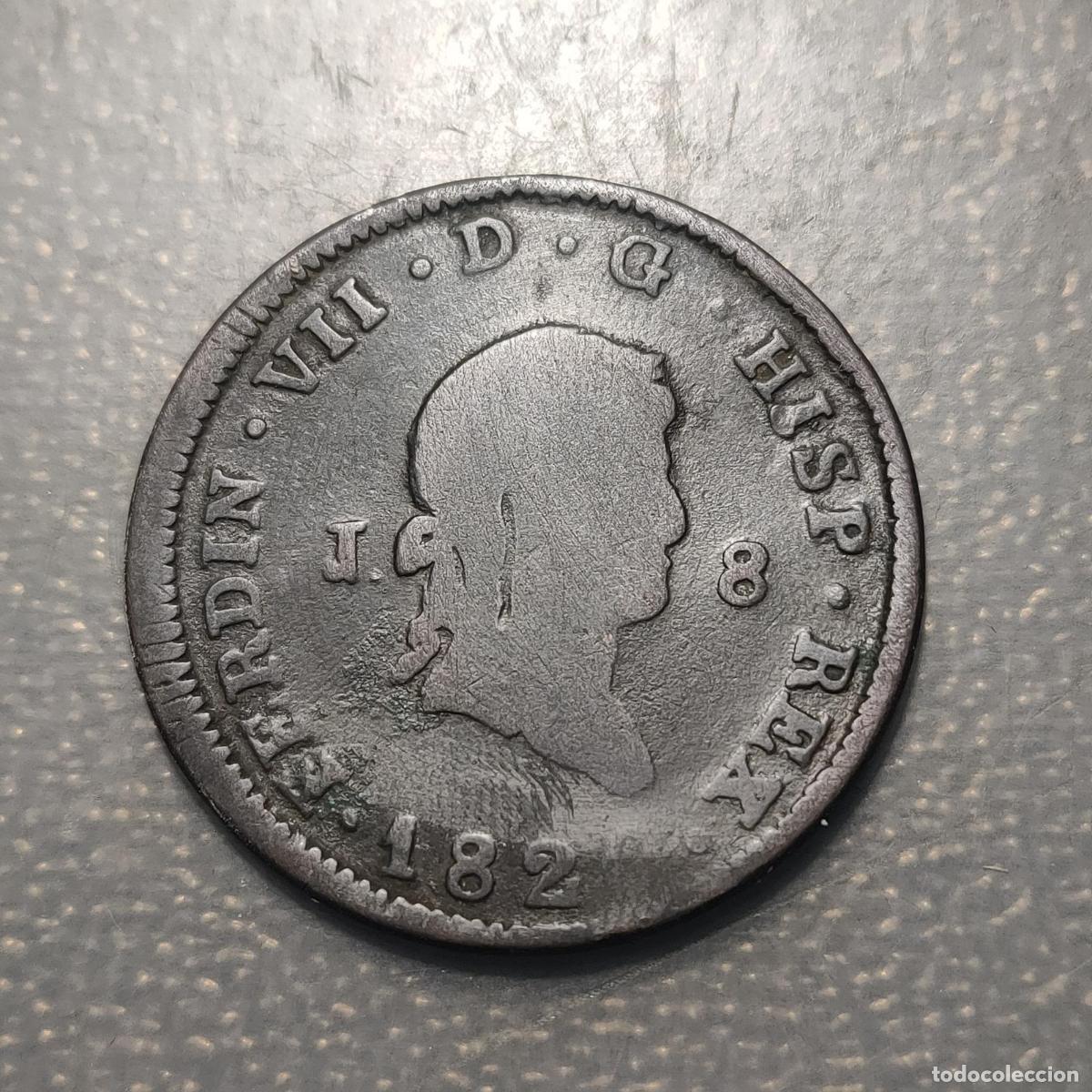 Monedas de Espa&ntilde;a: ESPA&Ntilde;A JUBIA FERNANDO VII 8 MARAVEDIS 1820