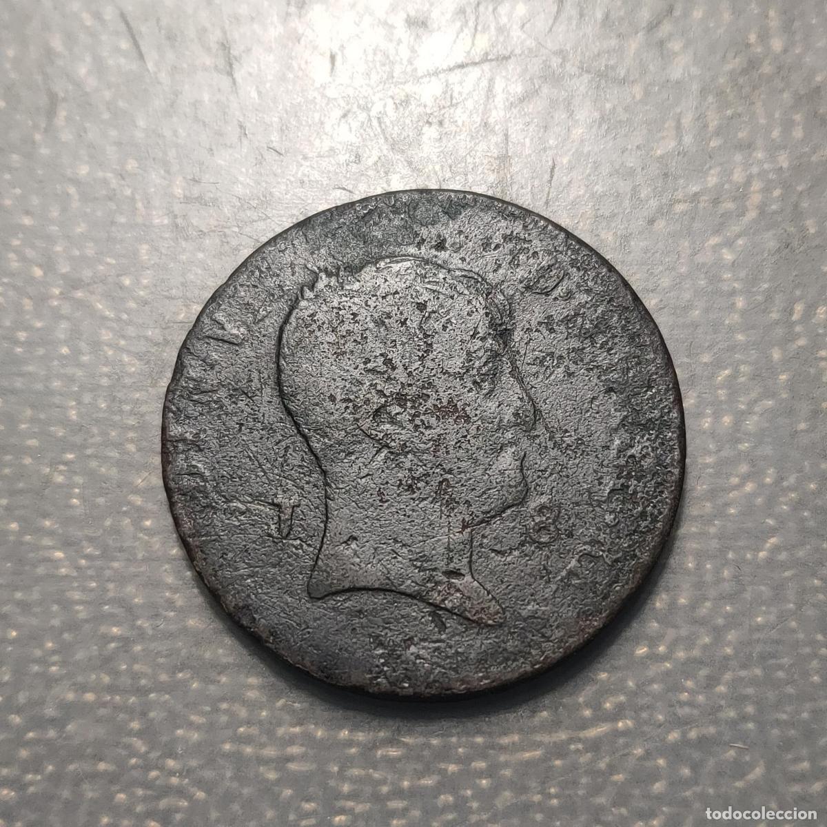 Monedas de Espa&ntilde;a: ESPA&Ntilde;A JUBIA FERNANDO VII 8 MARAVEDIS (1823-1827) TIPO CABEZON J/8