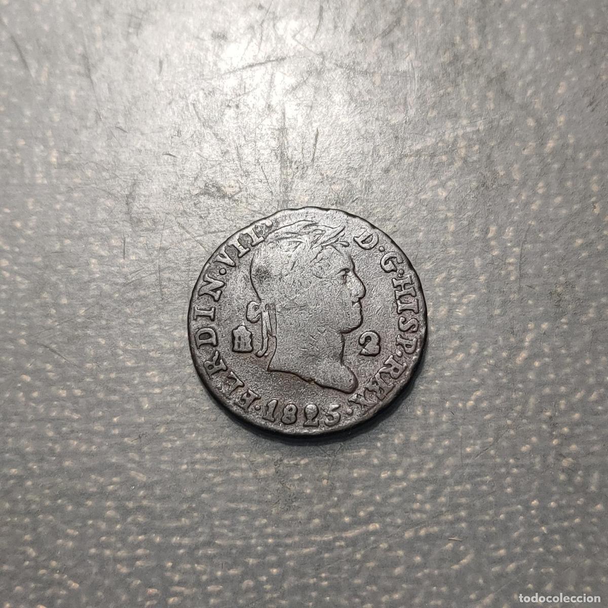 Monedas de Espa&ntilde;a: ESPA&Ntilde;A SEGOVIA FERNANDO VII 2 MARAVEDIS 1825