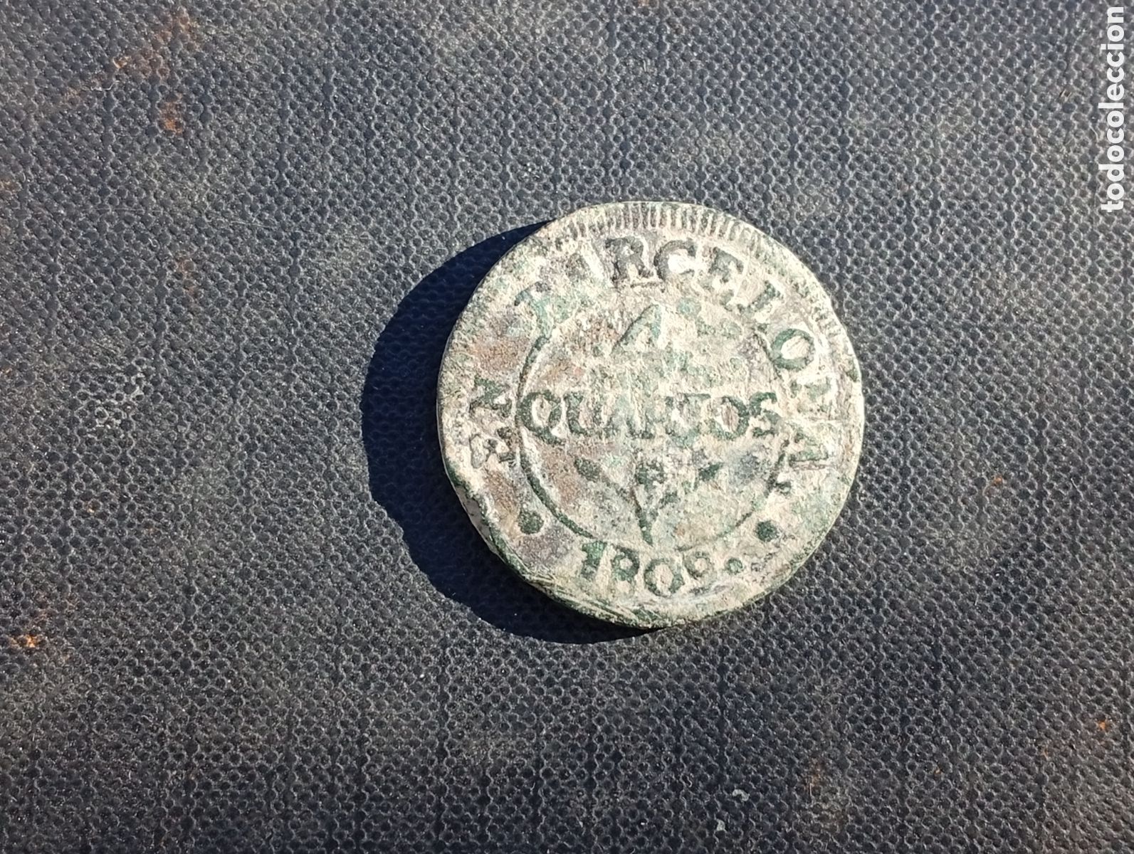 Monedas de Espa&ntilde;a: Moneda de 4 quartos 1809 Fernando VII - Foto 1