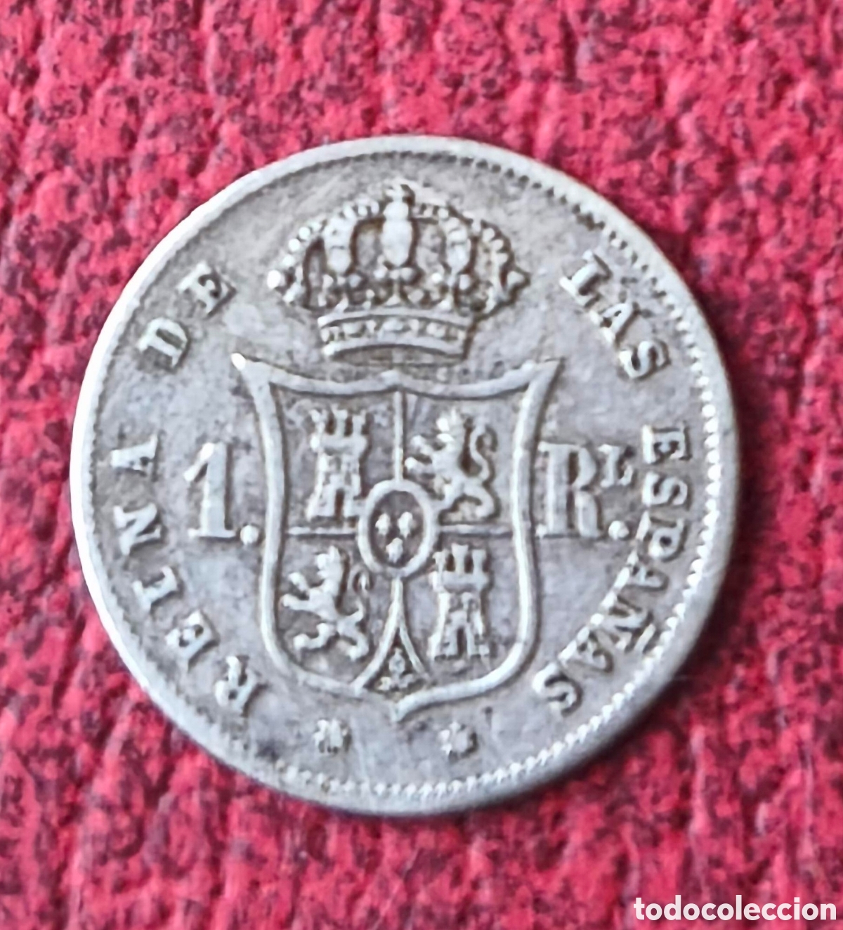 Monedas de Espa&ntilde;a: Espa&ntilde;a. 1859. Un real. MBC - Foto 2