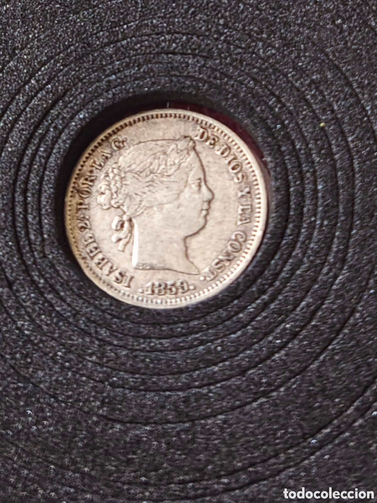 Monedas de Espa&ntilde;a: Espa&ntilde;a. 1859. Un real. MBC