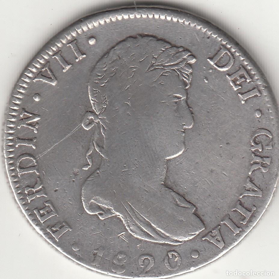 Monedas de Espa&ntilde;a: FERNANDO VII: 8 REALES - 1820 - M&ordm; - JJ / PLATA