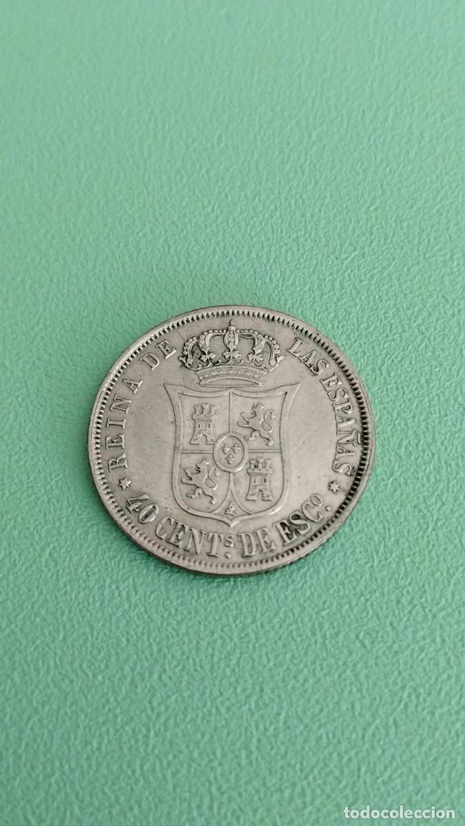 Monedas de Espa&ntilde;a: Moneda de 40 c&eacute;ntimos de escudo de 1866