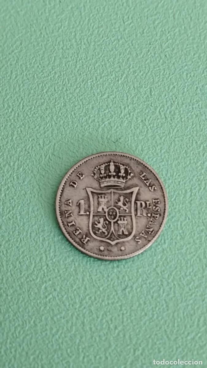 Monedas de Espa&ntilde;a: Moneda de 1 Real de 1853 - Foto 1