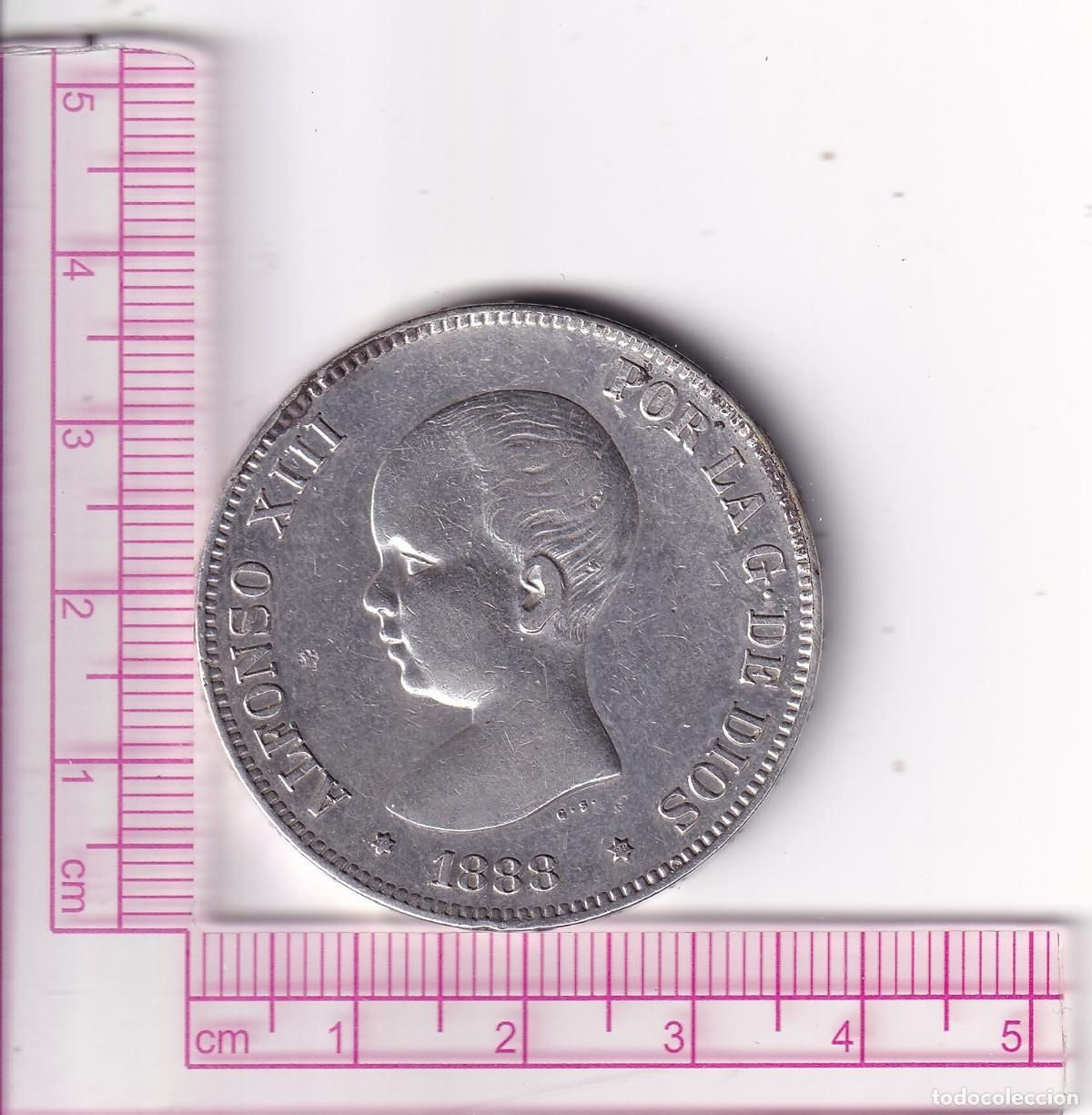 Monedas de Espa&ntilde;a: CRF1783 ESPA&Ntilde;A ALFONSO XIII 5 PESETAS 1888 MPM*18*88